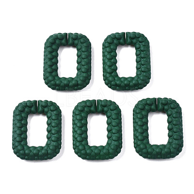 Spray Painted CCB Plastic Linking Rings CCB-Q091-009B-1