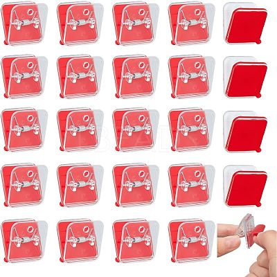 24Pcs Self-Adhesive Hanging Spring Clips AJEW-FH0002-69-1