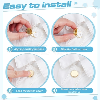 Flat Round Brass Button Covers Settings KK-WH0079-193B-KCG-1