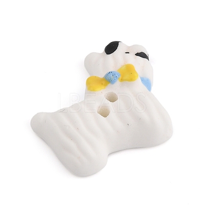 Dog Ceramic Buttons BUTT-I018-01E-01-1