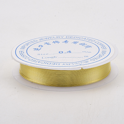 Round Copper Jewelry Wire CWIR-Q006-0.3mm-G-1