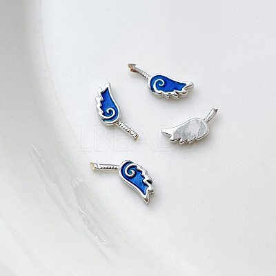 Brass Blue Enamel Wing Head Pins BAPE-PW0002-09B-1