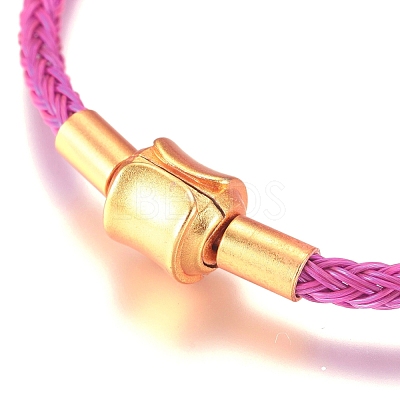 Braided Stainless Steel Wire European Style Bracelets Making AJEW-D047-02A-G-1
