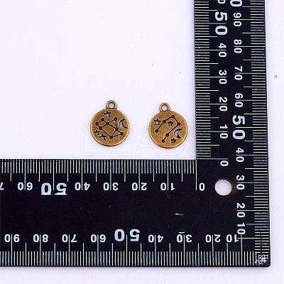 84 Pieces Zodiac Sign Charm Pendants 12 Constellation Charm Pendant Alloy Charm for Jewelry Necklace Earring Making Crafts JX557C-1