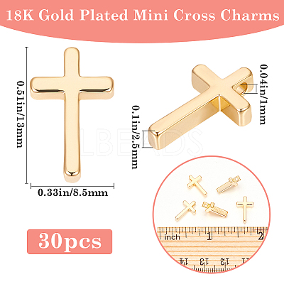 30Pcs Brass Beads FIND-BBC0003-51-1