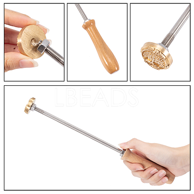 Stamping Embossing Soldering Brass with Stamp AJEW-WH0113-15-110-1
