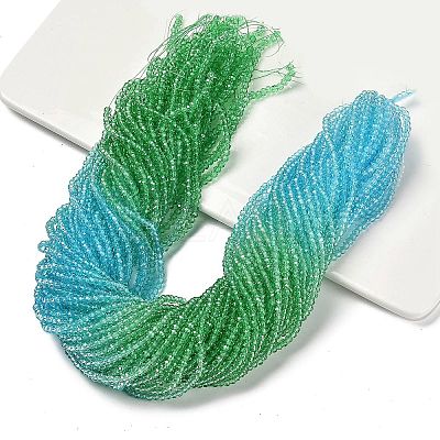 Transparent Painted Glass Beads Strands DGLA-A034-T2mm-A17-1