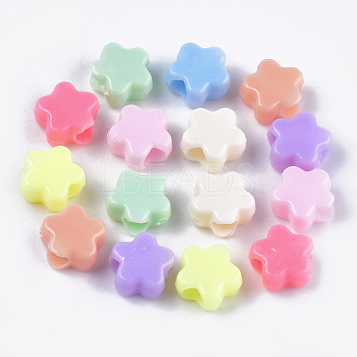 Opaque Acrylic European Beads MACR-S296-79-1