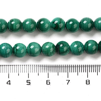 Natural Malachite Beads Strands G-F571-27A1-7mm-1