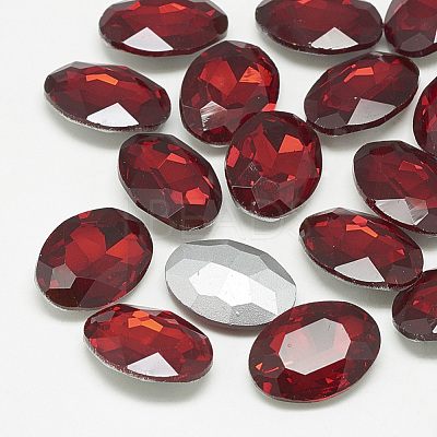 Pointed Back Glass Rhinestone Cabochons RGLA-T080-6x8mm-07-1