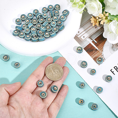 64Pcs Handmade Porcelain Beads PORC-PA0001-28B-1