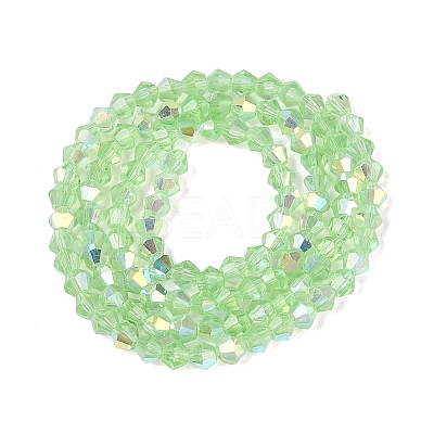 AB Color Plated Transparent Glass Beads Strands GLAA-G127-01-01L-1