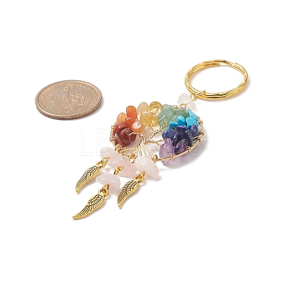 Natural Rose Quartz Keychain KEYC-JKC00435-01-1
