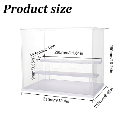 Transparent Plastic Minifigures Display Case ODIS-WH0025-142B-1
