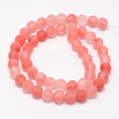 Cherry Quartz Glass Beads Strands G-D684-4mm-1