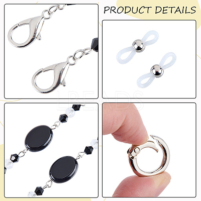 Acrylic Oval Beads Eyeglass Chains AJEW-CN0006-71B-1