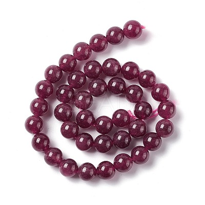 Natural White Jade Imitation Garnet Beads Strands G-I334-02C-1