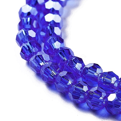 Electroplate Transparent Glass Beads Strands EGLA-A035-T4mm-A21-1