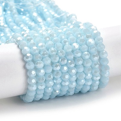Electroplate Opaque Glass Beads Strands LS-EGLA-A035-P4mm-A10-1