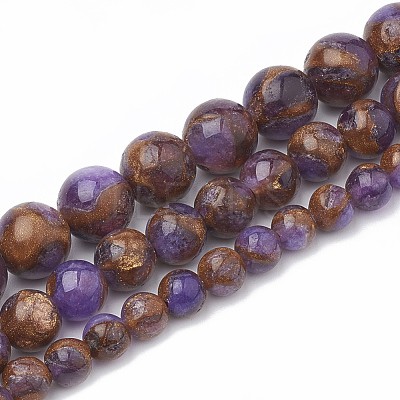 Natural Chalcedony Beads Strands G-S333-6mm-014A-1