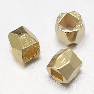 Brass Spacer Beads KK-E738-57G-1