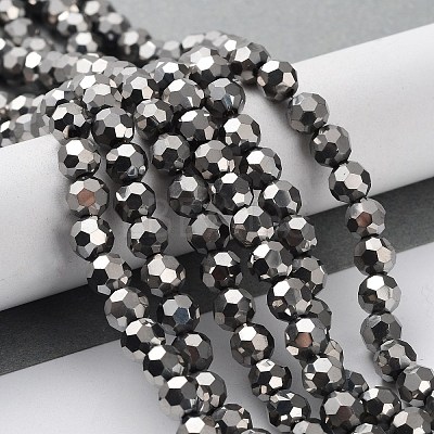 Electroplate Glass Bead Strands LS-EGLA-R042-6mm-06-1