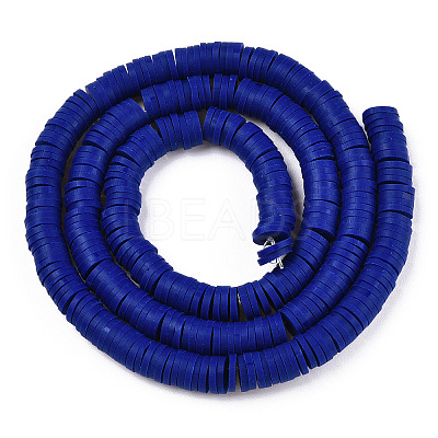 Handmade Polymer Clay Beads Strands CLAY-R089-6mm-112-1