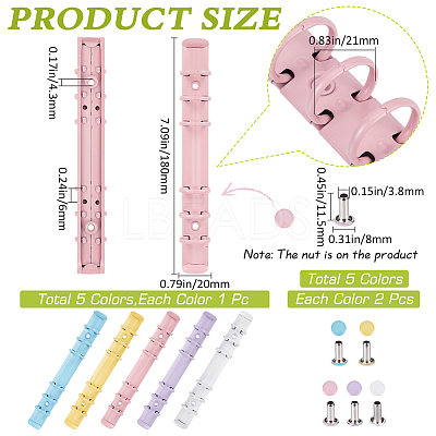 5 Colors Iron Binding Combs FIND-GF0007-07B-1