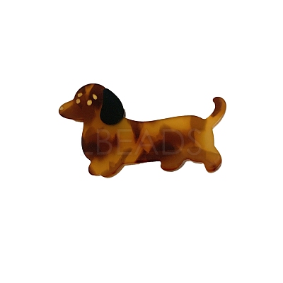 Dog Cellulose Acetate(Resin) Alligator Hair Clips PW-WG0720E-03-1