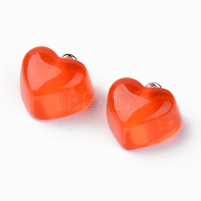 Transparent Resin Pendants RESI-R429-30-1