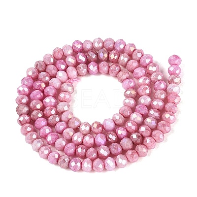Anti-Tarnish Electroplate Rondelle Glass Beads Strands EGLA-T021-3mm-17-14-1