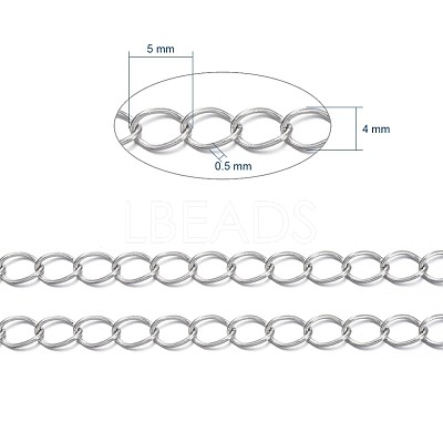Brass Twisted Chains CHC-Q001-5x4mm-P-1