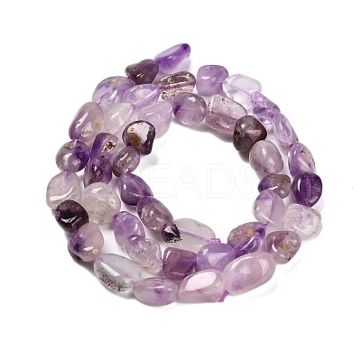 Natural Purple Rutilated Quartz Beads Strands G-P568-C08-01-1