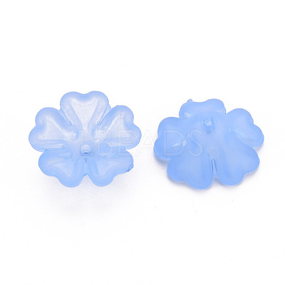 Transparent Frosted Acrylic Bead Caps MACR-S371-04A-1
