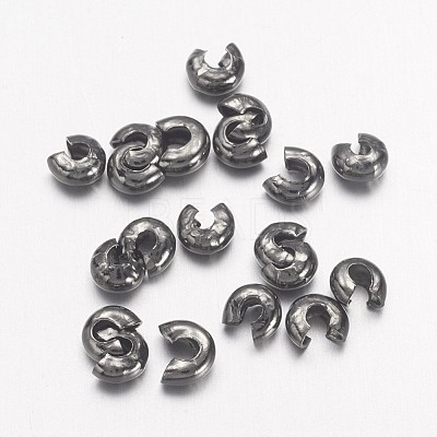 Iron Crimp Beads Covers X-IFIN-H028-B-1