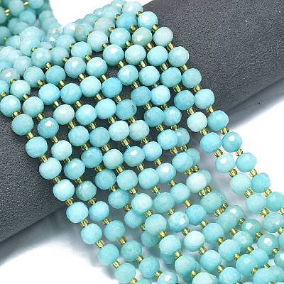 Dyed Natural White Jade Beads Strands G-K389-E60-01-1