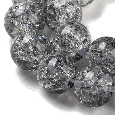 Spray Painted Crackle Glass Beads Strands DGLA-C002-6mm-02-1