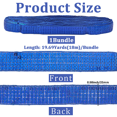 Polyester with PVC Paillette Lace Trim Ribbon OCOR-WH20050-015E-1
