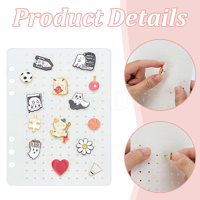 14Pcs Felt Cloth Pin Brooch Storage Binder Sheets for Enamel Pin Collection Book AJEW-WR0002-93A-1