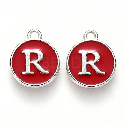 Platinum Plated Alloy Enamel Charms LS-ENAM-S118-03R-P-1