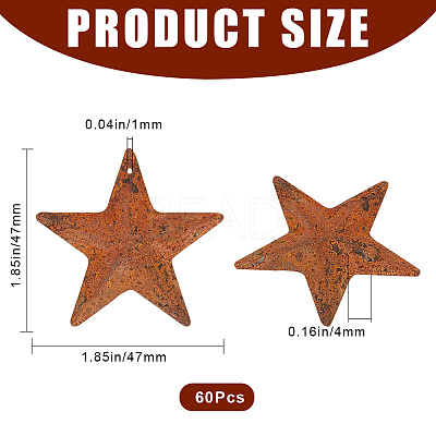 60Pcs Iron Pendants IFIN-GF0001-42A-1