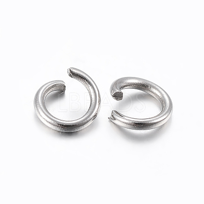 Tarnish Resistant 304 Stainless Steel Open Jump Rings STAS-H437-9x1mm-1