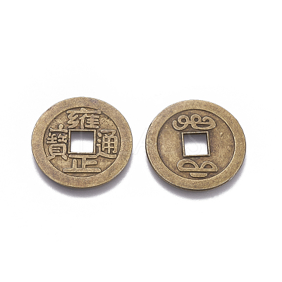 Tibetan Style Alloy Chinese Coin Pendants PALLOY-WH0060-01F-NF-1