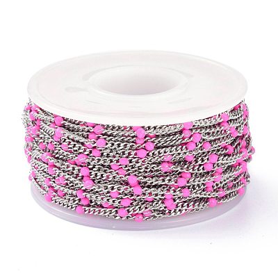 304 Stainless Steel Enamel Curb Chains CHS-P013-01P-07-1