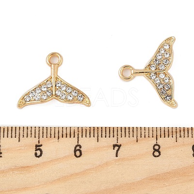 Alloy Rhinestone Pendants PALLOY-P312-05G-1