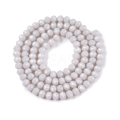 Opaque Solid Color Imitation Jade Glass Beads Strands EGLA-A044-P4mm-D19-1