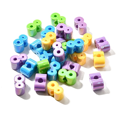 UV Plating Opaque Acrylic Beads SACR-Z007-02I-1