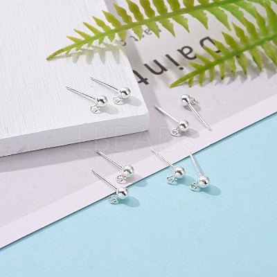 925 Sterling Silver Ear Stud Findings STER-K167-042C-S-1