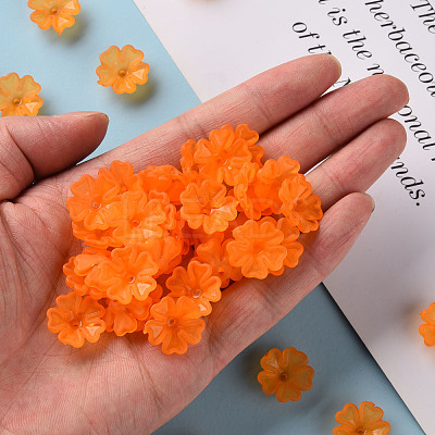 Transparent Frosted Acrylic Bead Caps MACR-S371-04A-725-1