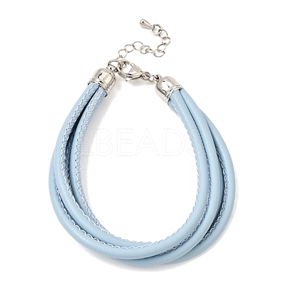 Microfiber Leather Multi-strand Cord Bracelets Makings FB-CBA983F-01P-08-1